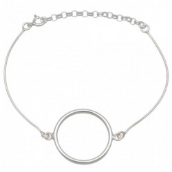 Bransoletka srebrna kółko...