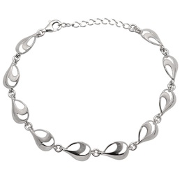 Bransoletka srebrna 18-21cm rodowana 925