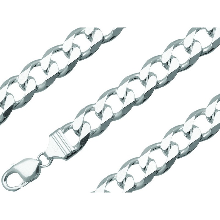 Łańcuszek srebrny pancerka 60cm 13mm 925