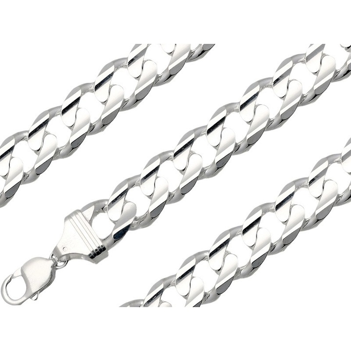 Bransoletka srebrna pancerka 21cm 14,6mm 925