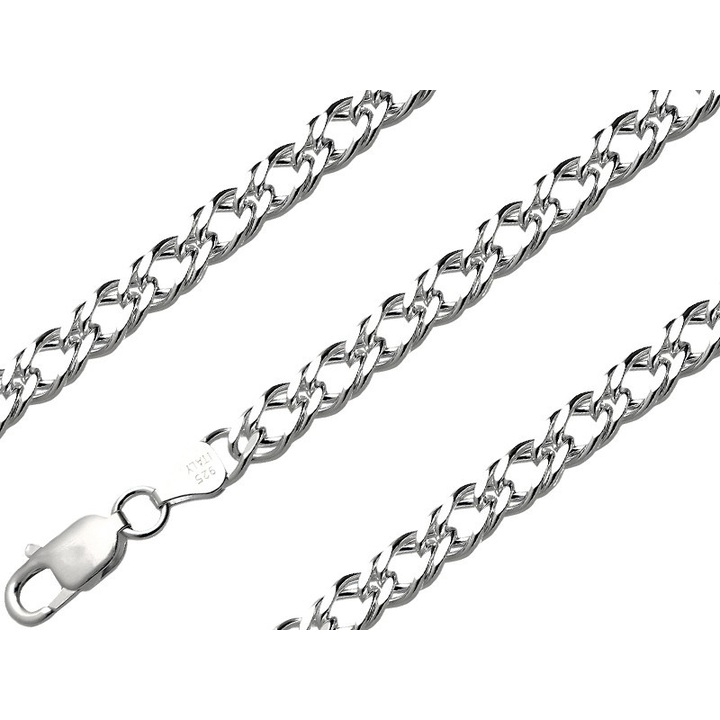 Łańcuszek srebrny rombo 60cm 6.3mm 925