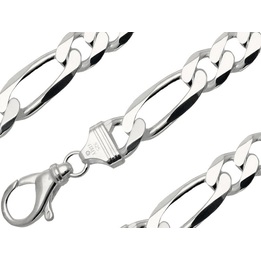 Bransoletka srebrna figaro 23cm 14,9mm 925