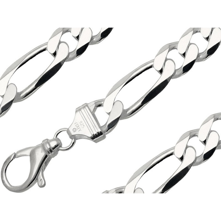 Bransoletka srebrna figaro 24cm 14,9mm 925