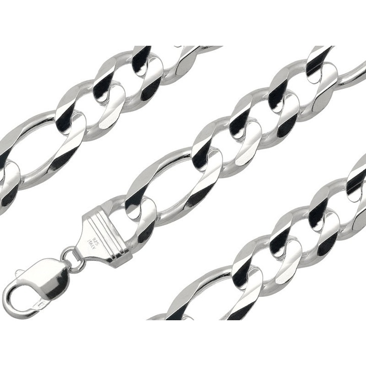 Łańcuszek srebrny figaro 60cm 13mm 925