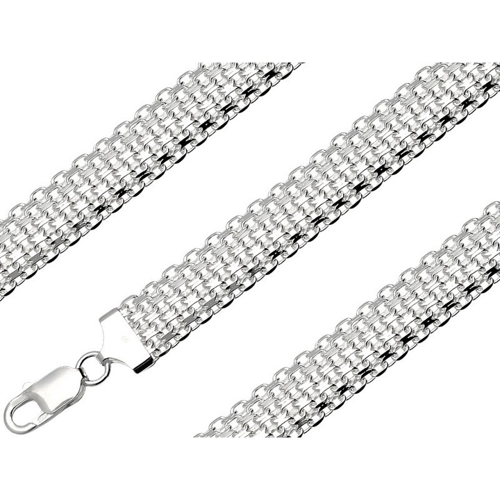Bransoletka srebrna damska bismark 21cm 12mm 925