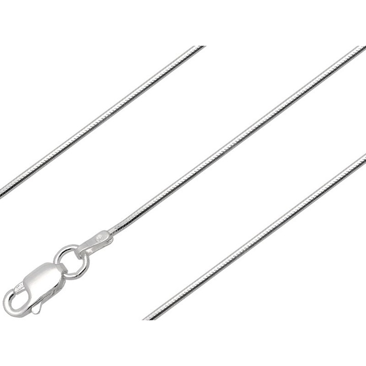 Łańcuszek srebrny żmijka linka 70cm 0.9mm 925