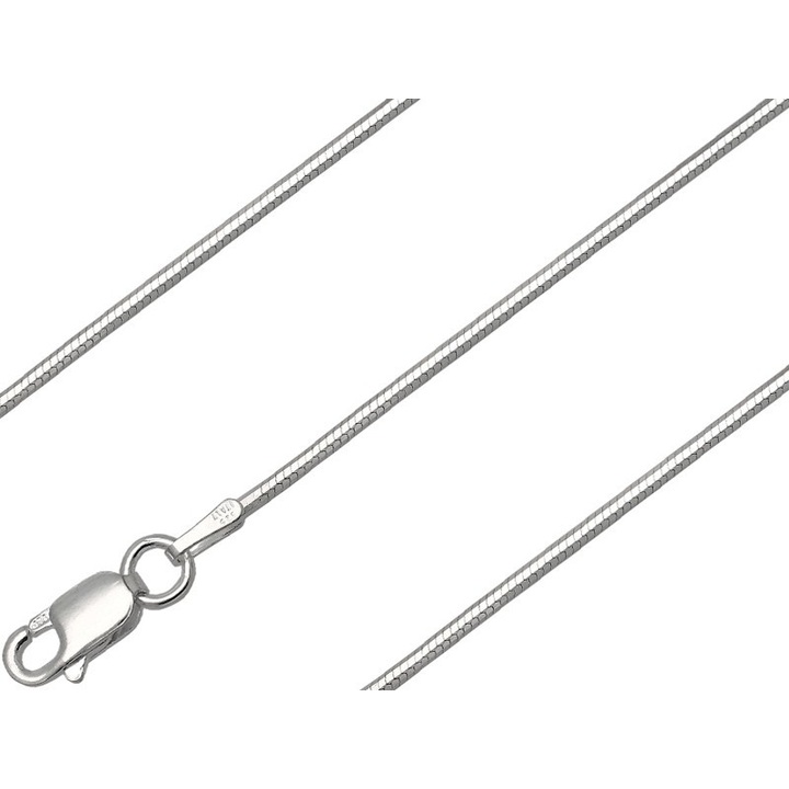 Łańcuszek srebrny żmijka linka 55cm 1.1mm 925