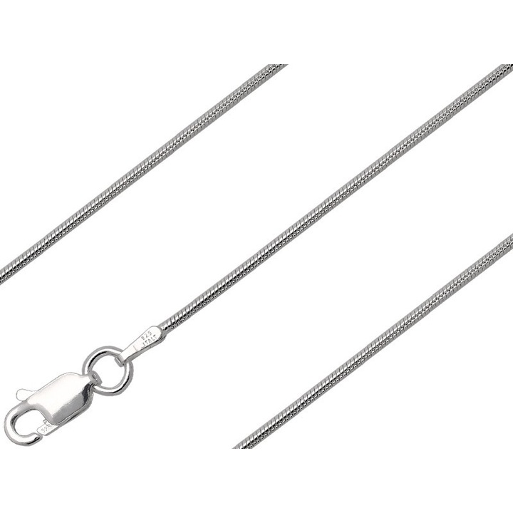Łańcuszek srebrny żmijka linka 40cm 1mm 925