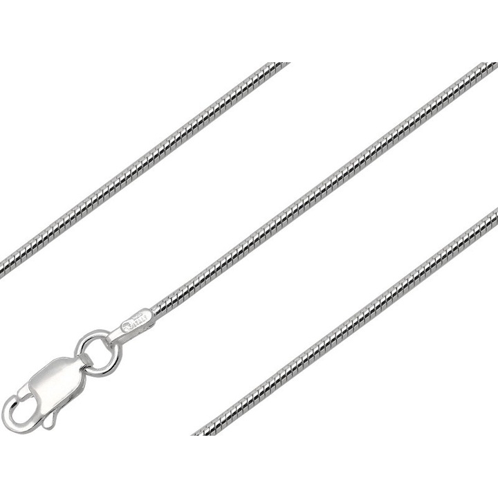 Łańcuszek srebrny żmijka linka 45cm 1.3mm 925