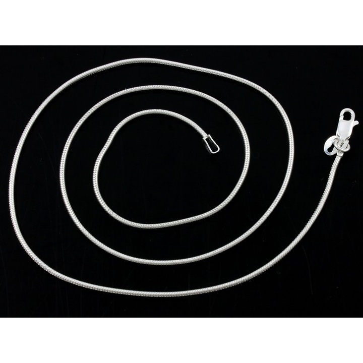 Łańcuszek srebrny żmijka linka 65cm 1.3mm 925