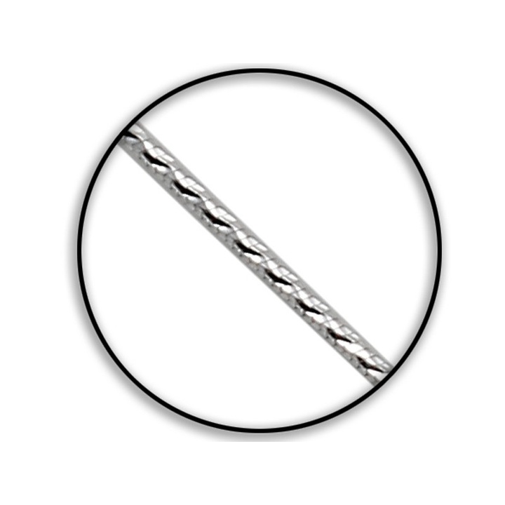 Łańcuszek srebrny DAMSKI ŻMIJKA linka diamentowana 50cm 0.9mm 925