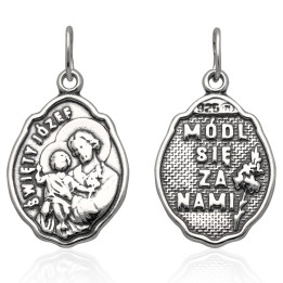 Medalik srebrny Św.Józef owal srebro pr.925