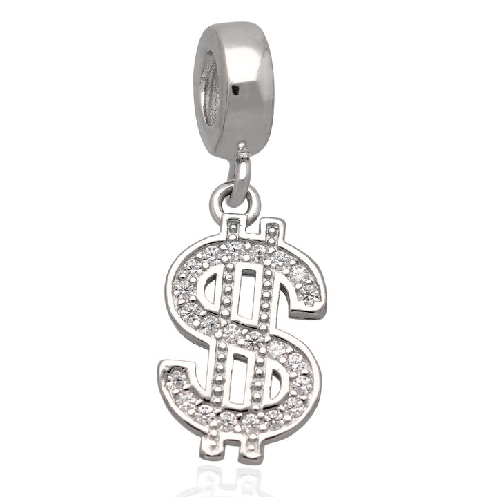 Wisiorek srebrny modułowy beads dolar pr.925