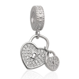 Wisiorek srebrny modułowy beads z cyrkonią 925
