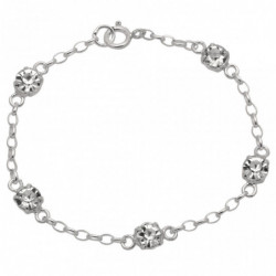 Bransoletka srebrna 18cm z...