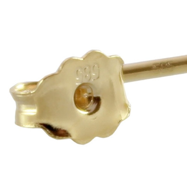 Kolczyki złote 585 KULKI kule 4mm sztyft KULECZKI wkrętki ZŁOTO 585 14K