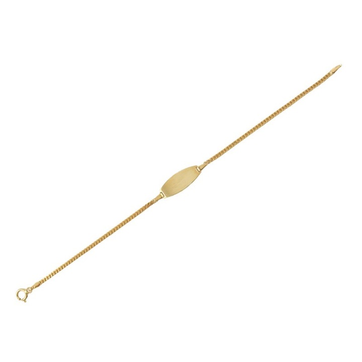 Bransoletka złota 16cm pancerka z blaszką pr.585