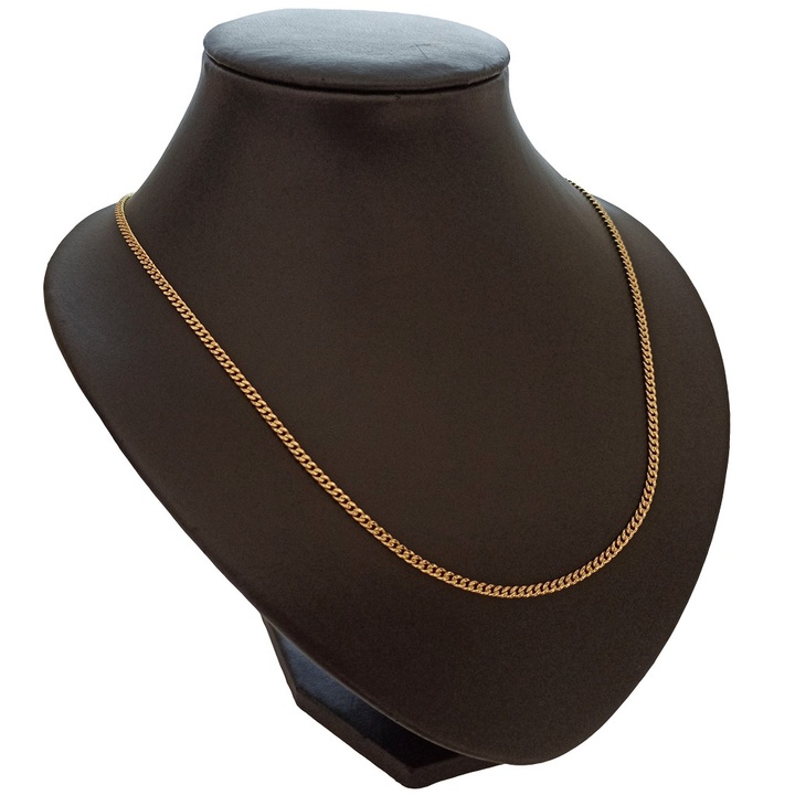 Łańcuch złoty pancerka grawerowana 50cm 3.1mm 585