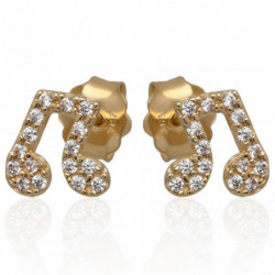 Kolczyki złote nutki z...