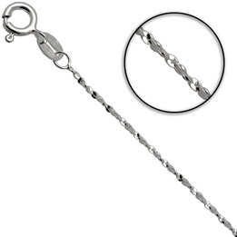 Łańcuszek srebrny 45cm Serpentyna 1mm srebro 925