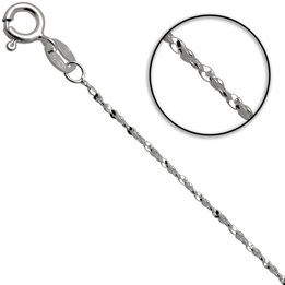 Łańcuszek srebrny 40cm Serpentyna 1mm srebro 925