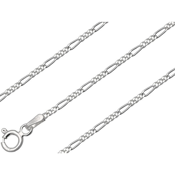 Łańcuszek srebrny figaro 50cm 1.7mm 925