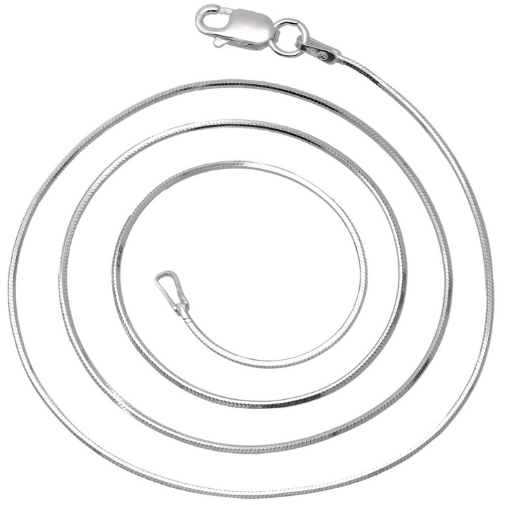 Łańcuszek srebrny żmijka linka 50cm 0.9mm 925