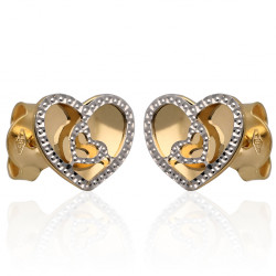 Kolczyki złote serca na...