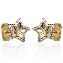 Kolczyki złote gwiazdki na...