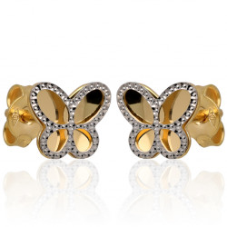 Kolczyki złote motylki na...
