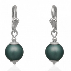 Kolczyki zielone perełki...