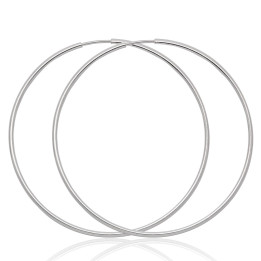 Kolczyki srebrne kółka 70mm koła rurka 2mm 925