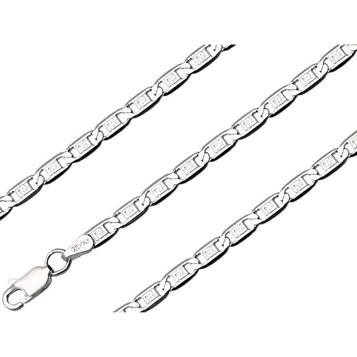 Łańcuszek srebrny z greckim wzorem 3.7mm 45cm 925