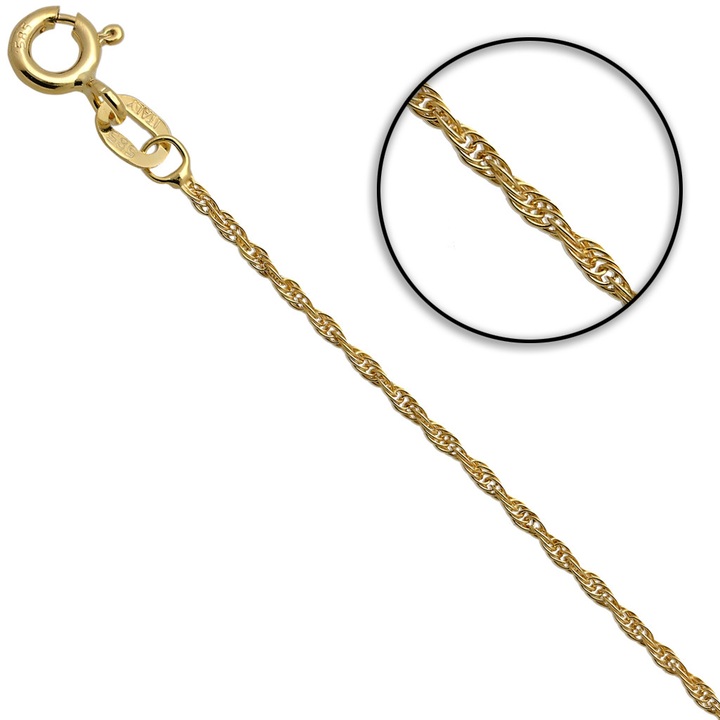 Łańcuszek złoty kordel 50cm 1.2mm złoto pr.585
