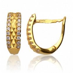 Kolczyki złote z cyrkoniami...