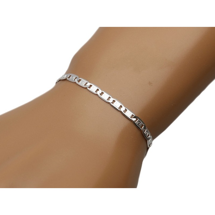 Bransoletka srebrna z greckim wzorem 19cm 925