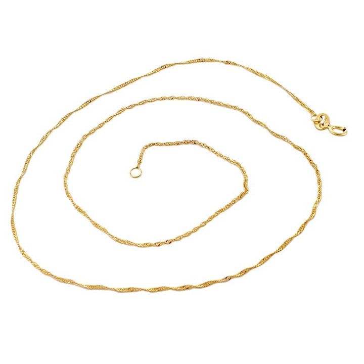 Łańcuszek złoty singapur 45cm 1.2mm złoto pr.585
