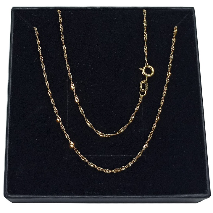 Łańcuszek złoty singapur 45cm 1.2mm złoto pr.585
