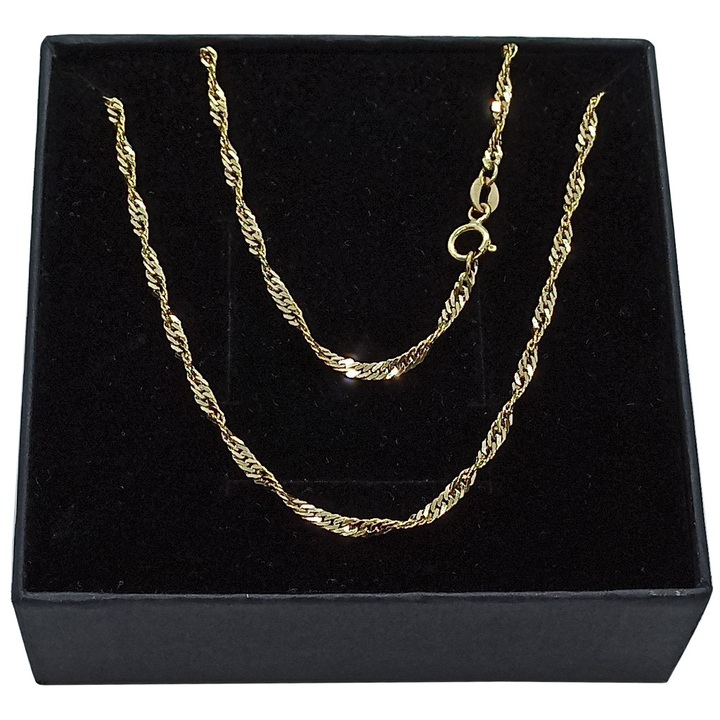 Łańcuszek złoty singapur 60cm 2.4mm złoto pr.585