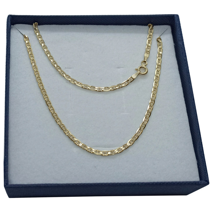 Łańcuszek złoty żyletka 55cm 2.4mm złoto pr.585