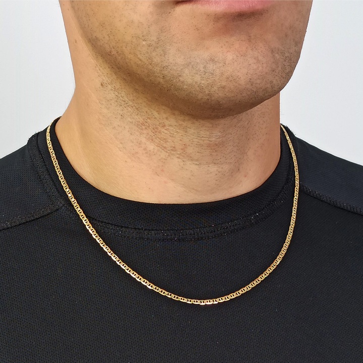 Łańcuszek złoty żyletka 50cm 3mm złoto pr.585