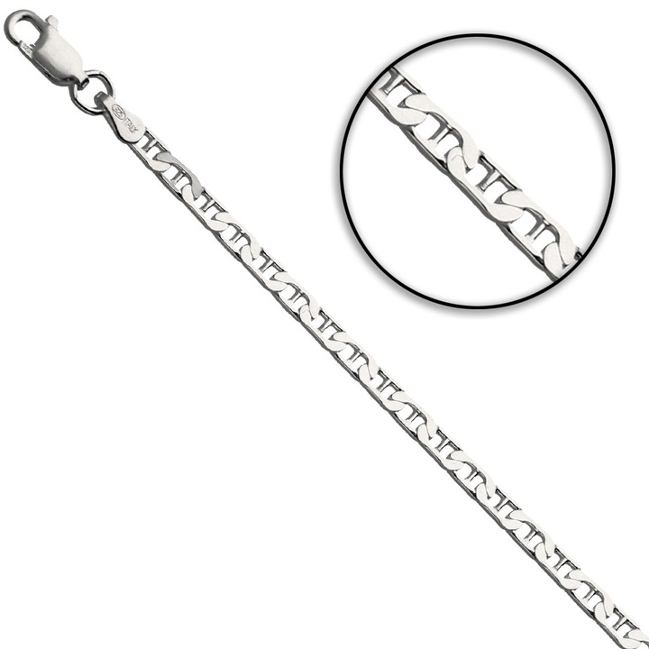 Łańcuszek srebrny żyletka 60cm 3mm 925