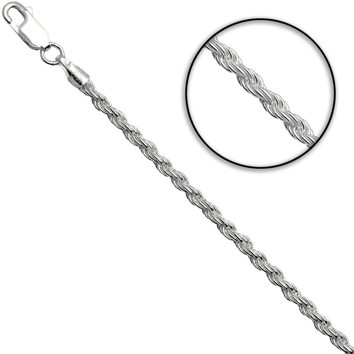 Łańcuszek srebrny Kordel 60cm 3mm 925