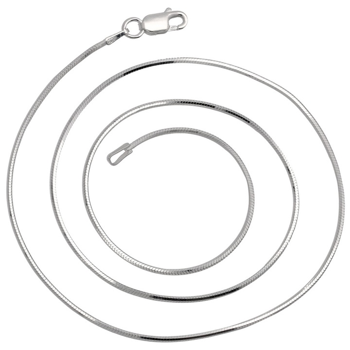 Łańcuszek srebrny żmijka linka 38cm 1.1mm 925