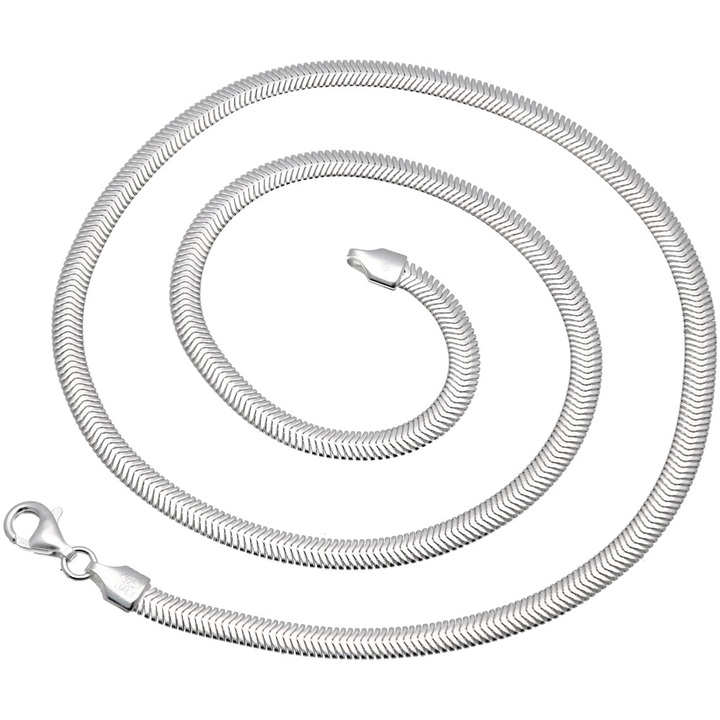 Łańcuszek srebrny Linka płaska 40cm 4.3mm 925