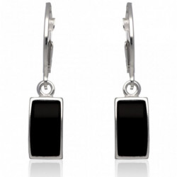 Kolczyki srebrne z onyksem...