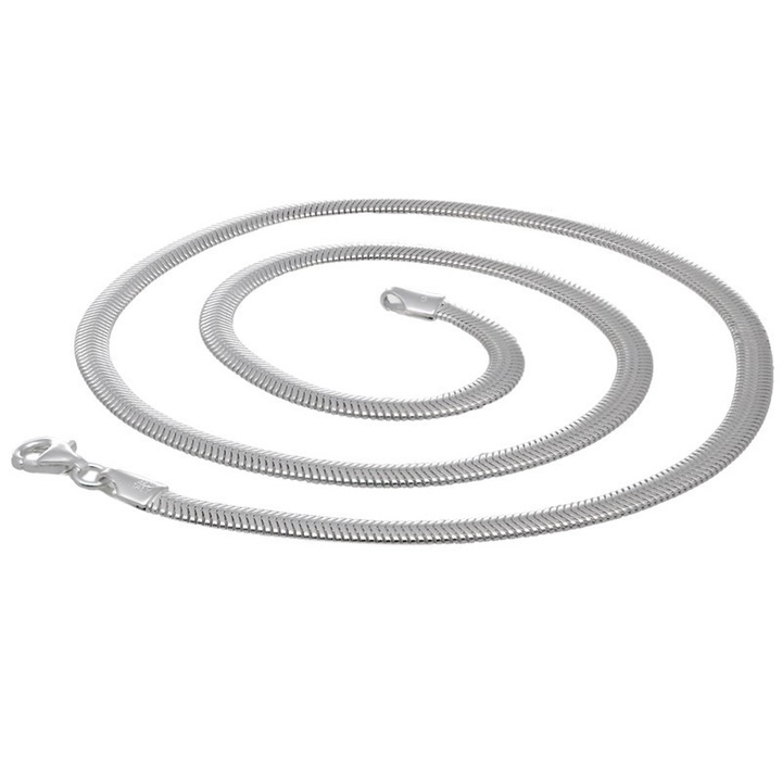 Łańcuszek srebrny Linka płaska 40cm 4.3mm 925