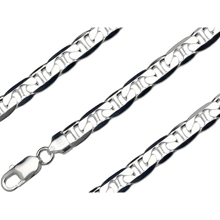 Bransoletka srebrna żyletka 23cm 7.4mm 925