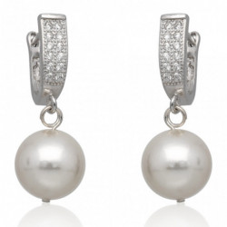 Kolczyki srebrne kule shell...