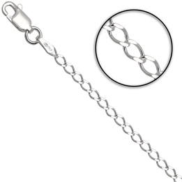 Łańcuszek srebrny pancerka 45cm 2.5mm 925